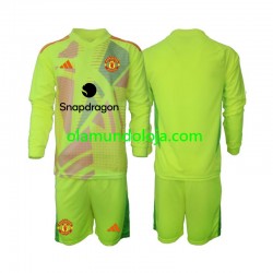 Camisola Manchester United Guarda-redes Criança Equipamento Segundo 2024-2025 Manga Comprida